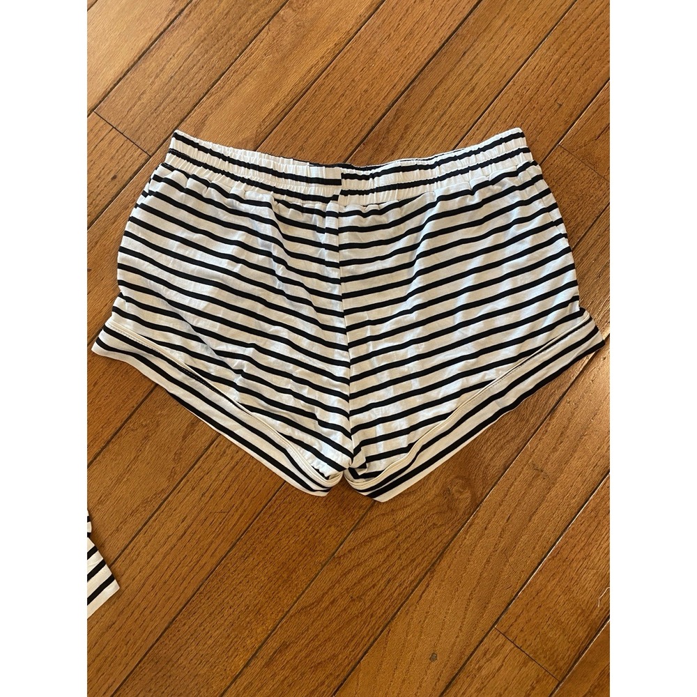Madison Du Soir 2 Piece Shorts Monaco Pajama Set Striped Large - Picture 7 of 9